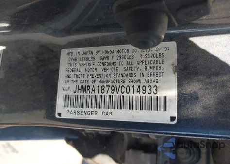 1997 Honda Odyssey Ex from USA, damaged, VIN JHMRA1879VC014933